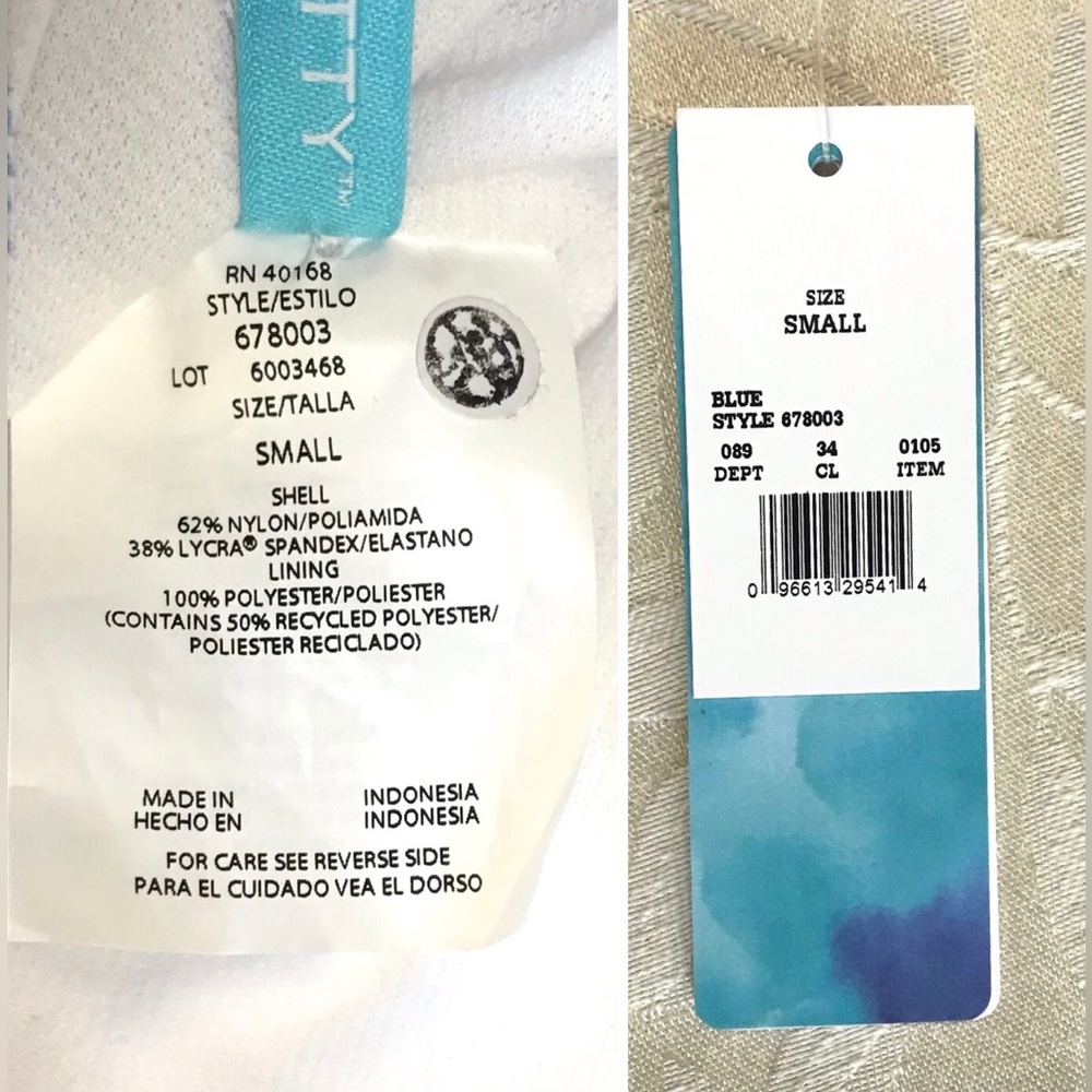 🆕 Beach Betty Womens Swimsuit One Piece Small Blue White Striped Keyhole NWT - Picture 3 of 10
